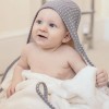Cuddledry Original Grey Stars Hooded Baby Towel