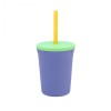 GoSili Silicone Grey/Lime Green Large Kids' Straw Cup
