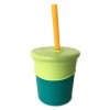 GoSili Silikids Teal/Lime Silicone Kids' Straw Cup