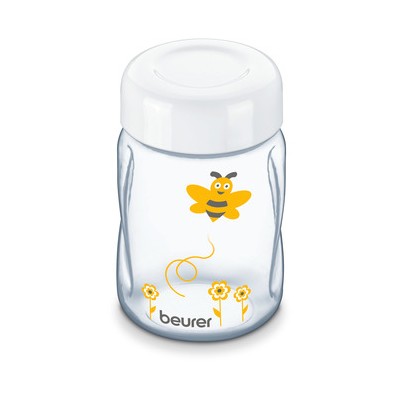 The bottles of the Beurer BY60 Kit are decorated with comforting images of bumble bees
