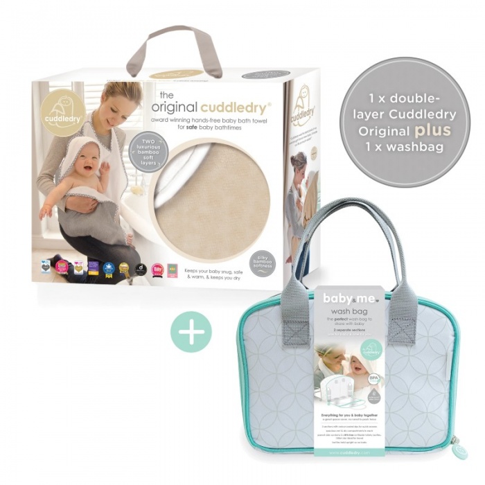 Cuddledry Newborn Preparation and Arrival Bathing Bundle (Oatmeal)