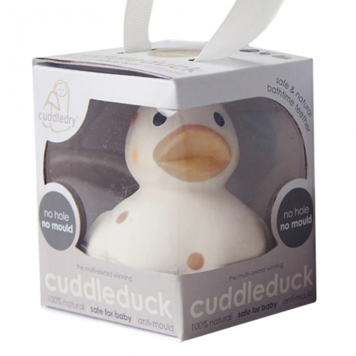 Cuddledry Cuddleduck Beige Baby Bath Duck Toy and Baby Teether