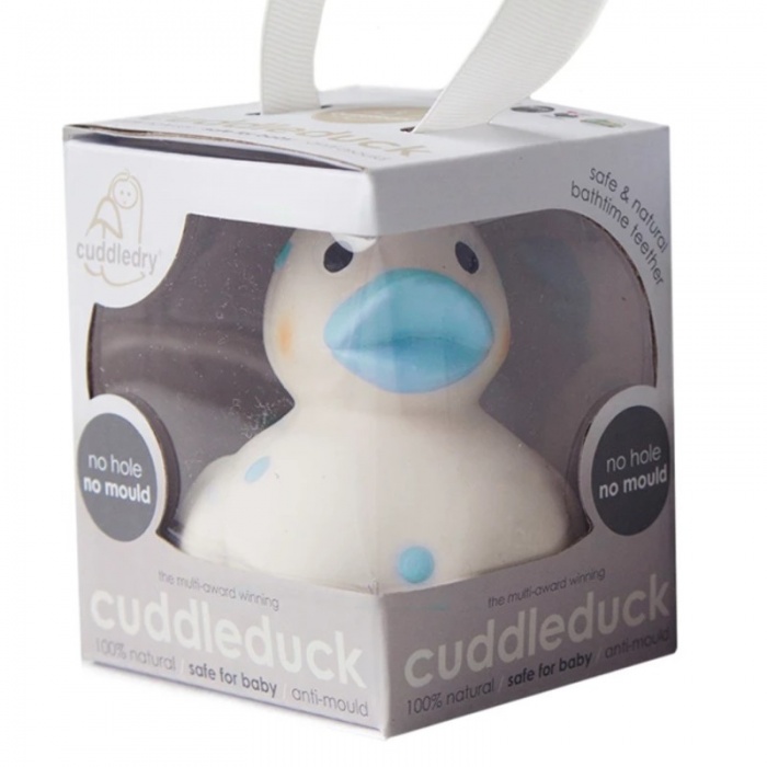 Cuddledry Cuddleduck Blue Baby Bath Duck Toy and Baby Teether