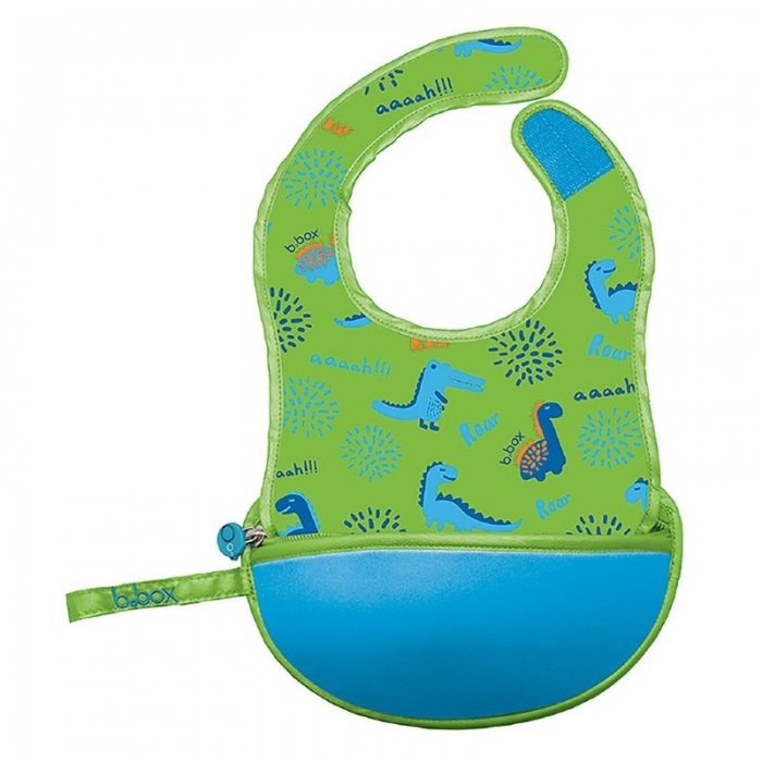 b.box Dino Time Green Baby Travel Bib