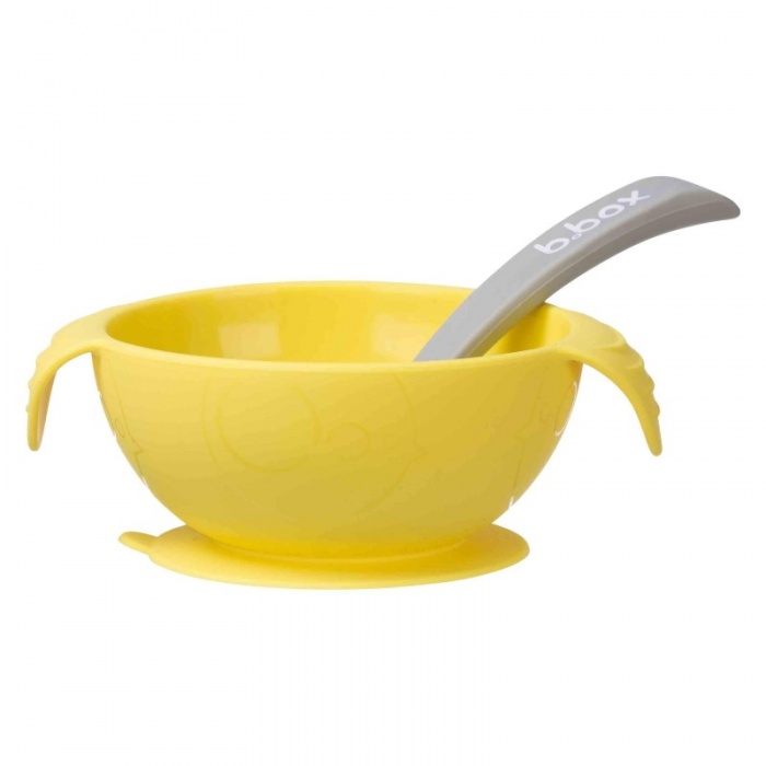 b.box Lemon Sherbet Silicone First Feeding Set