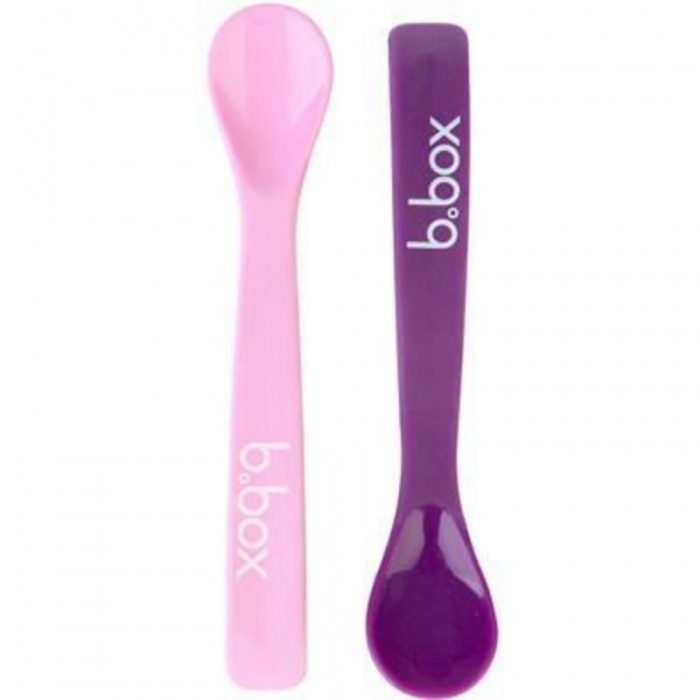 b.box Pink and Purple Baby Spoon Twin Pack
