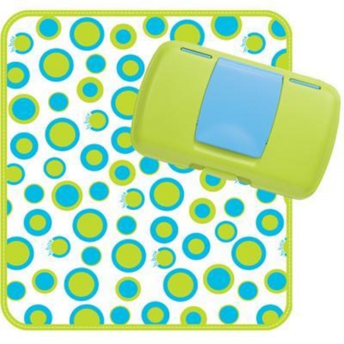 b.box Retro Circles Green and Blue Nappy Wallet