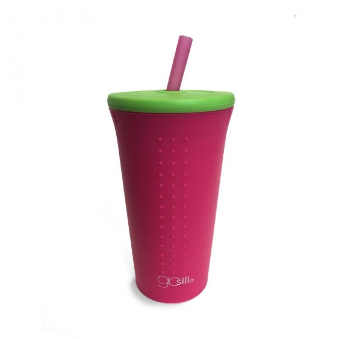 GoSili Silicone Watermelon Extra Large Straw Cup