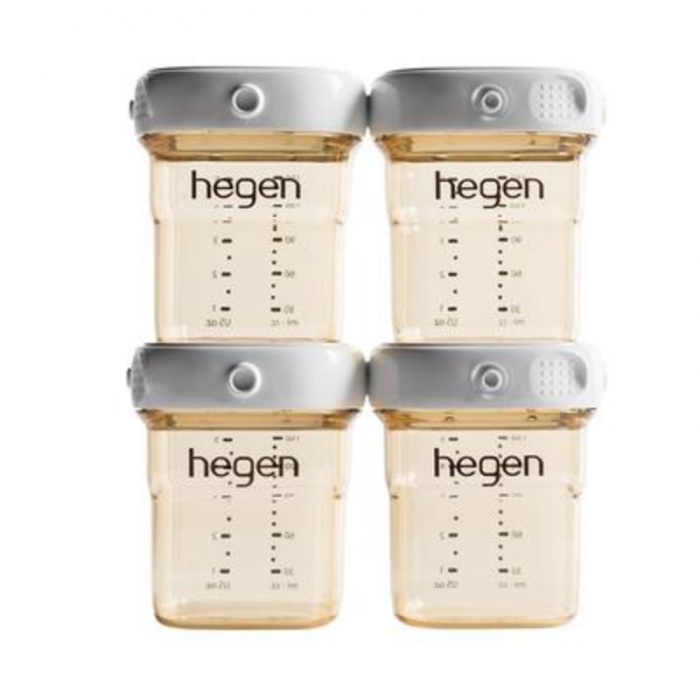 Hegen PCTO 150ml Breast Milk Storage Container with Storage Lid (Pack of 4)