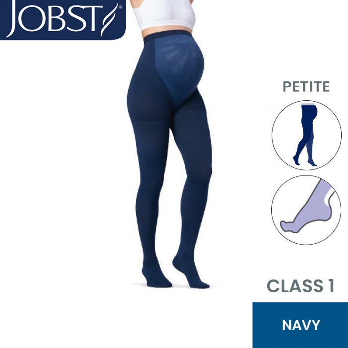 JOBST Petite Maternity Opaque Compression Class 1 (18 - 21mmHg) Navy Closed Toe Compression Stockings