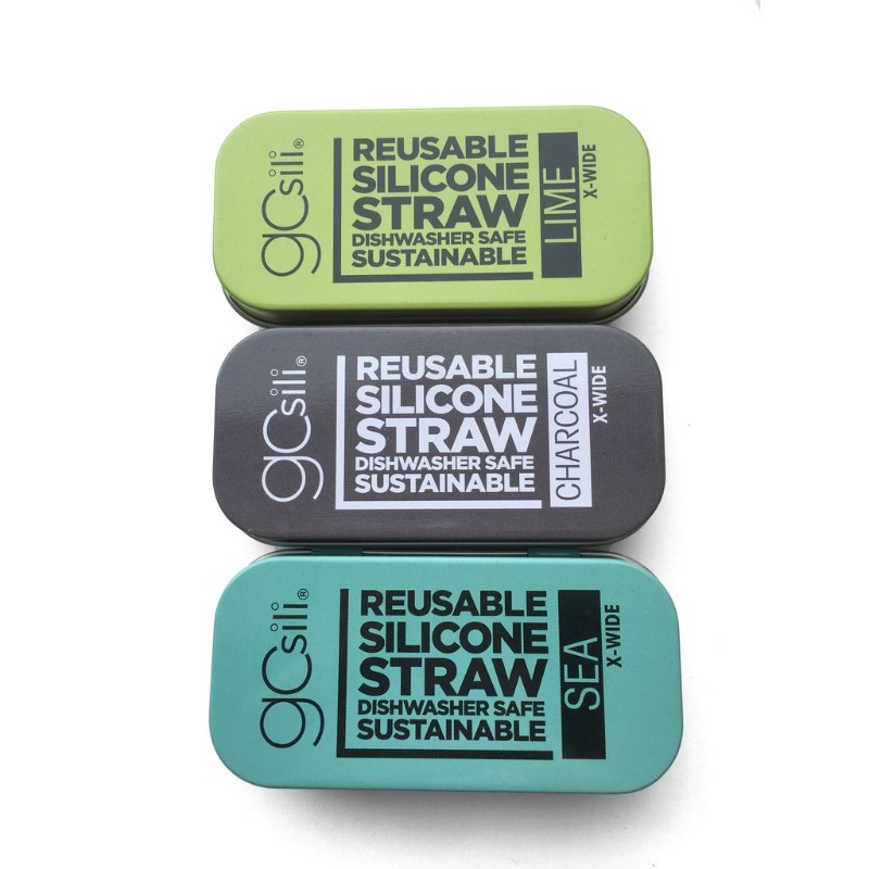 GoSili Extra Wide Silicone Straw with Tin Case