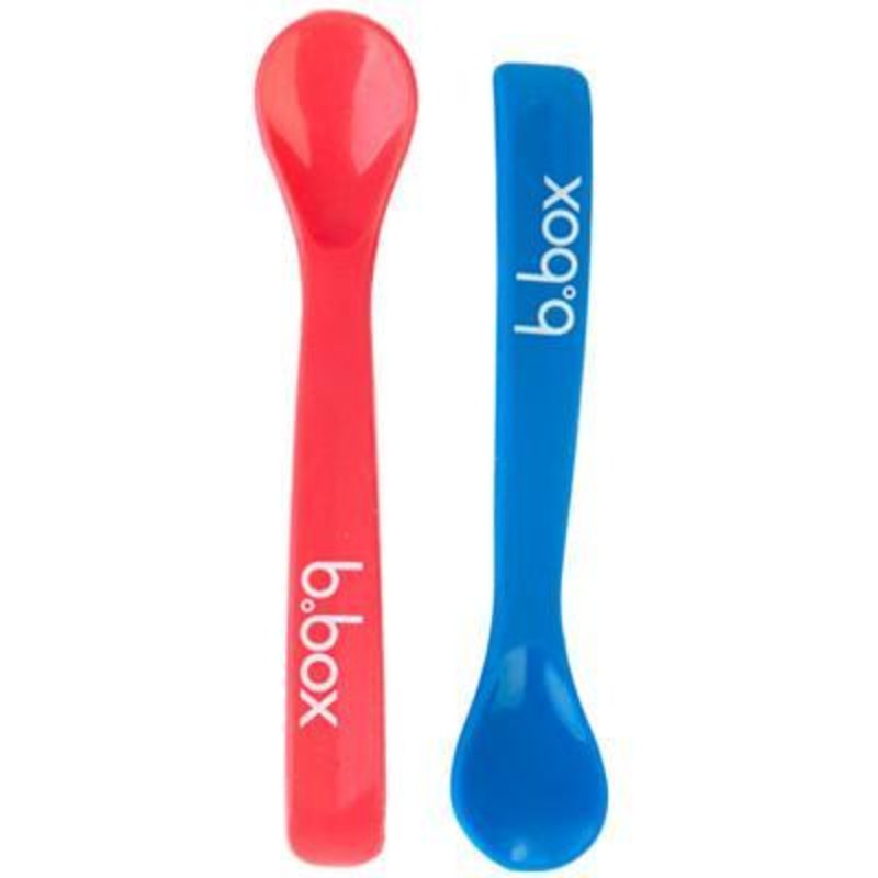 b.box Red and Blue Baby Spoon Twin Pack