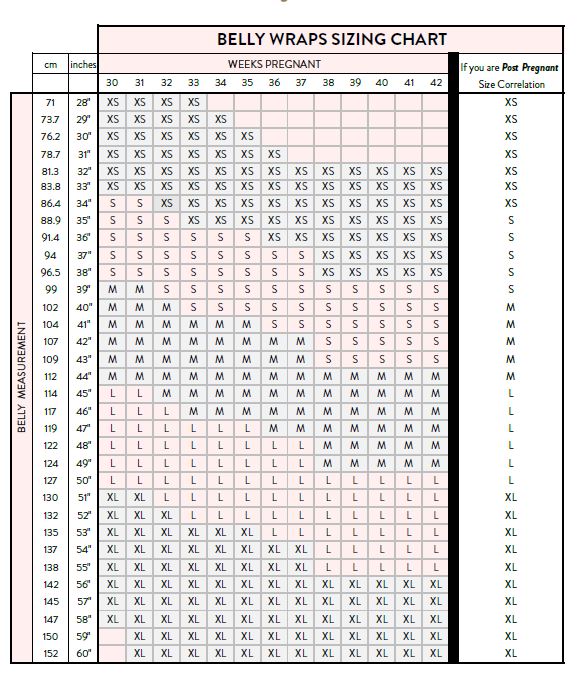 Sizing Chart