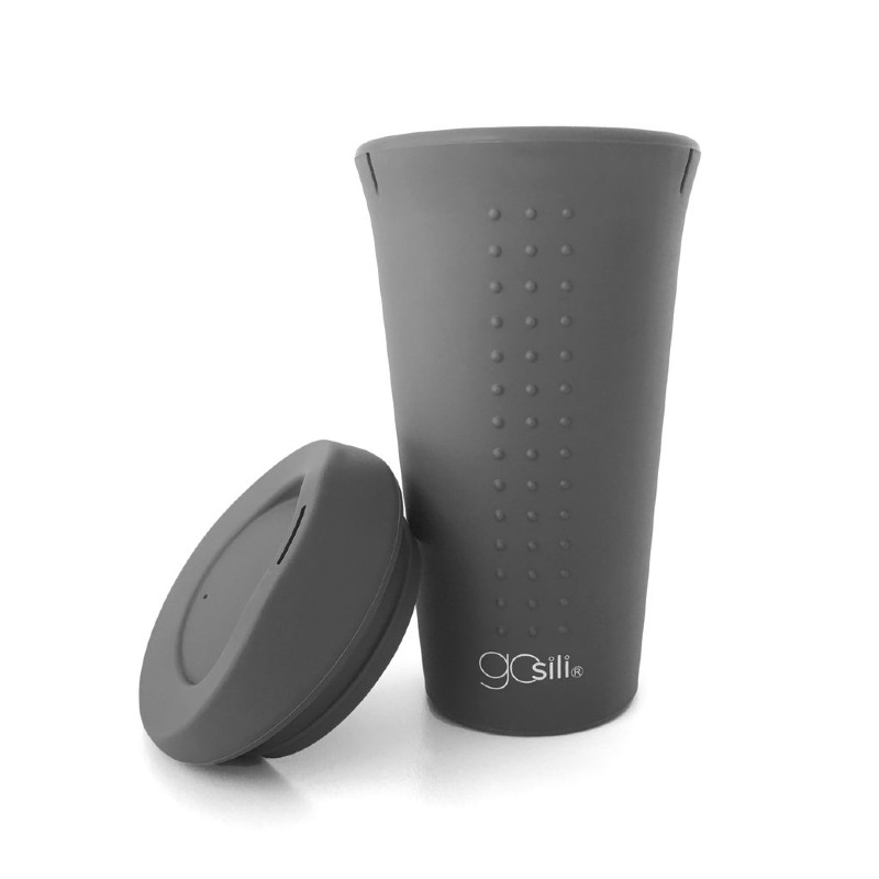 GoSili Silicone Charcoal Grey To-Go Travel Cup