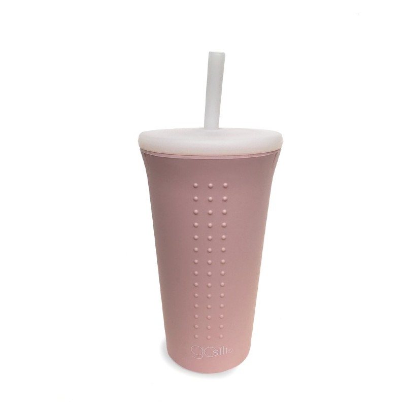 GoSili Silicone Millennial Pink Extra Large Straw Cup