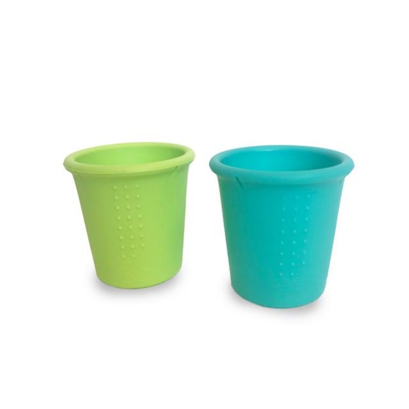 GoSili Silikids Sea/Lime Kids' Silicone Cups (Pack of 2)