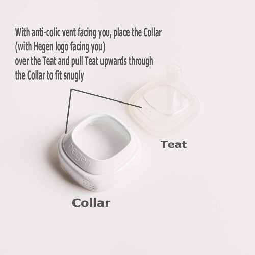 Hegen PCTO 150ml Feeding Bottle with Slow Flow TeaHegen Slow Flow Teat (Pack of 2)Hegen Green PCTO Collar and Transparent Cover Hegen Green PCTO Collar and Transparent Cover