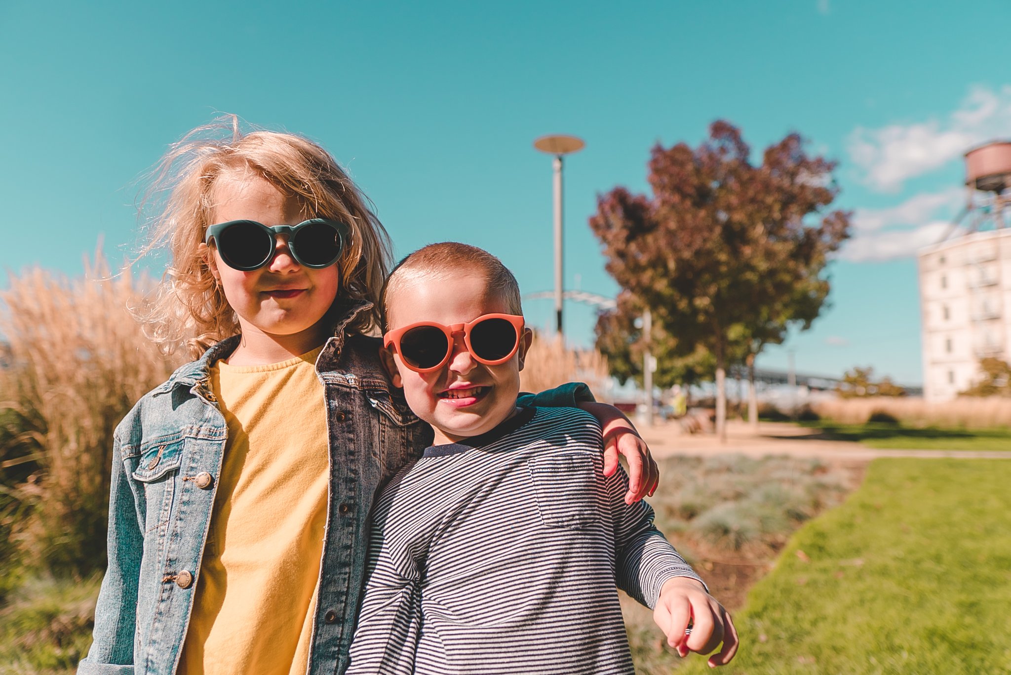 The Chill Glasses feature shatterproof polycarbonate lenses Children Wearing Real Shades Chill Sunglasses
