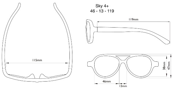 Dimensions of the Sky Sunglasses