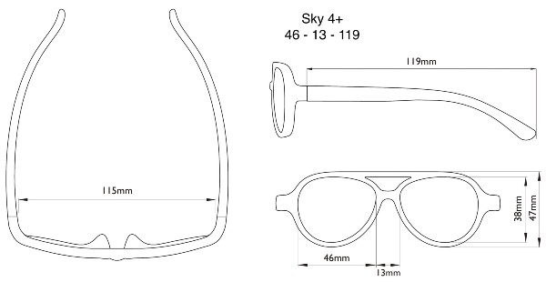 Dimensions of the Sky Sunglasses Dimensions of the Sky Sunglasses