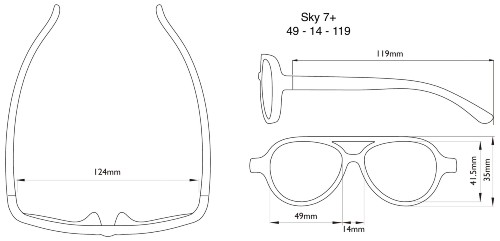 Dimensions of the Sky Sunglasses Dimensions of the Sky Sunglasses