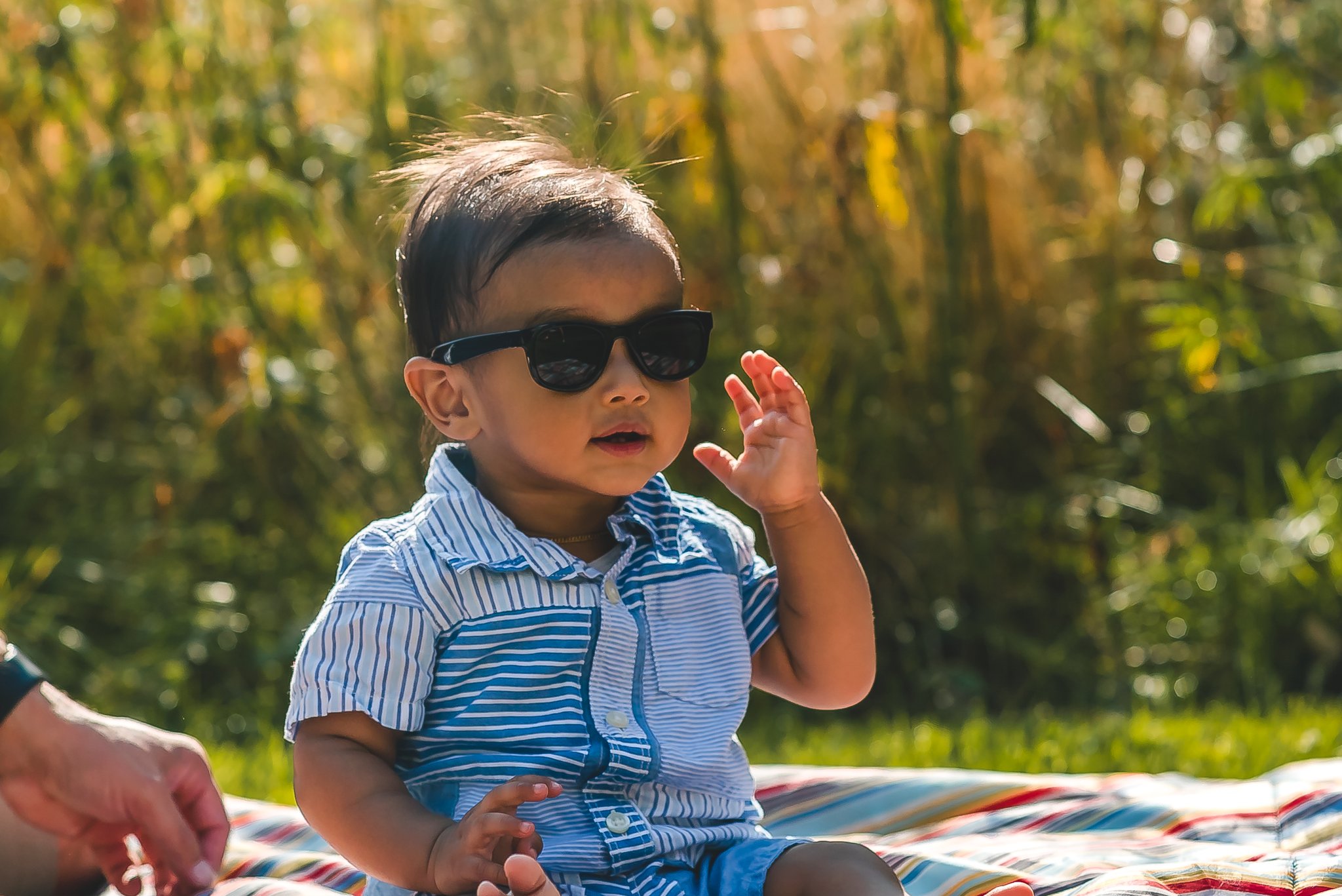 Child wearing Real Shades Surf Sunglasses