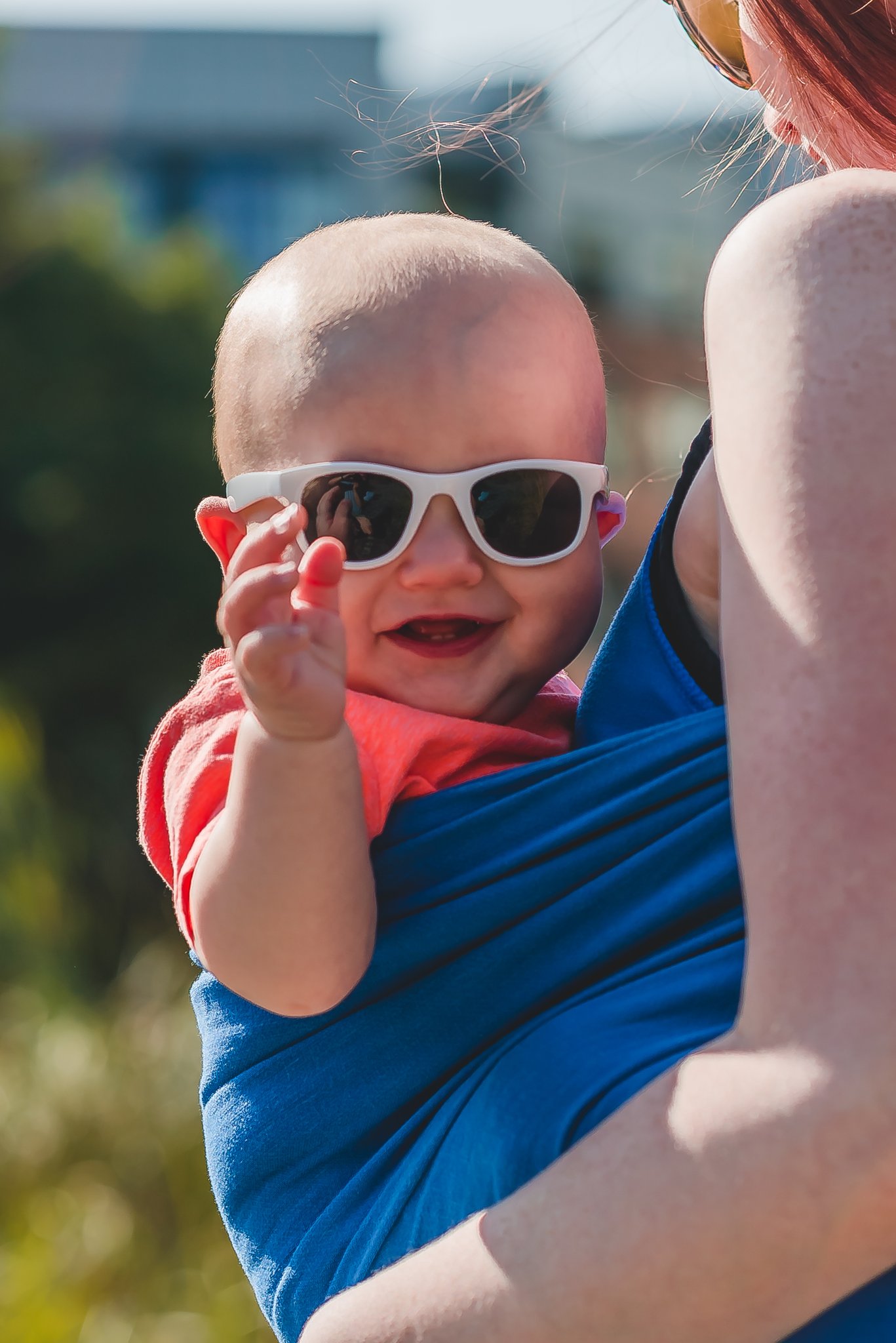 Baby Wearing Real Shades Surf Sunglasses