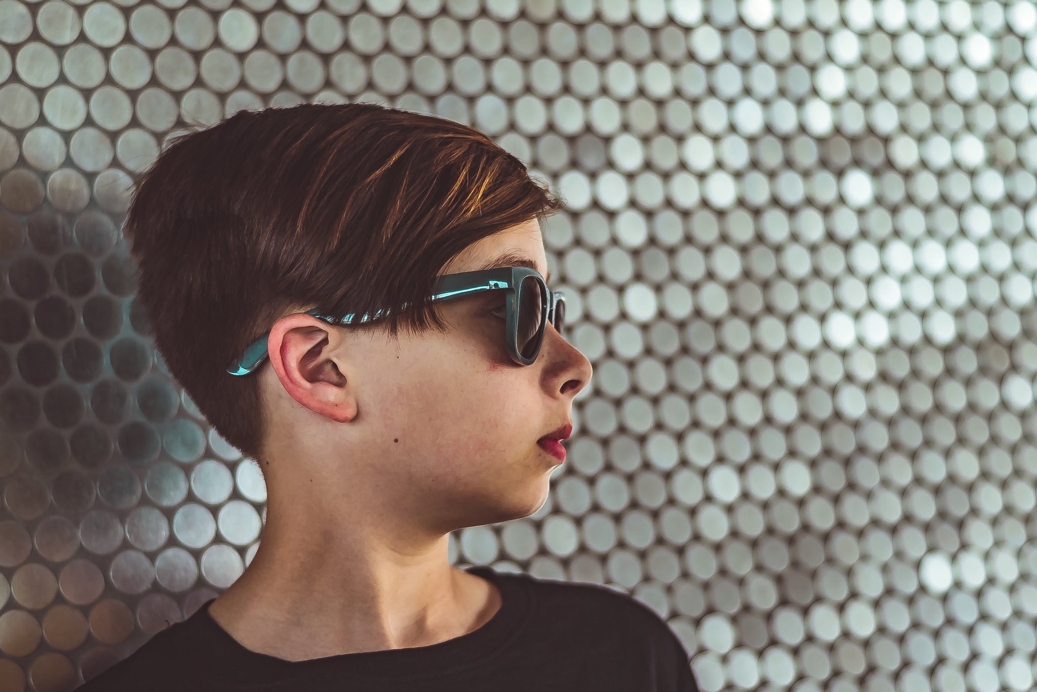 Child wearing Real Shades Surf Sunglasses