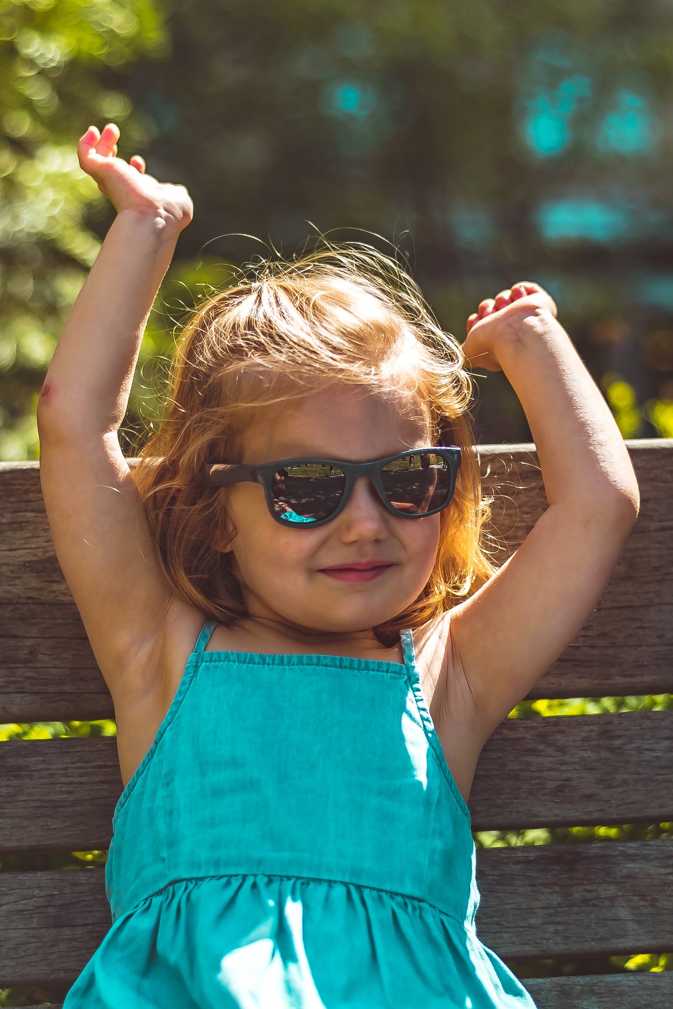 Baby Wearing Real Shades Surf Sunglasses