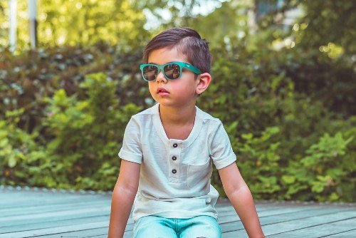 Child wearing Real Shades Switch Sunglasses